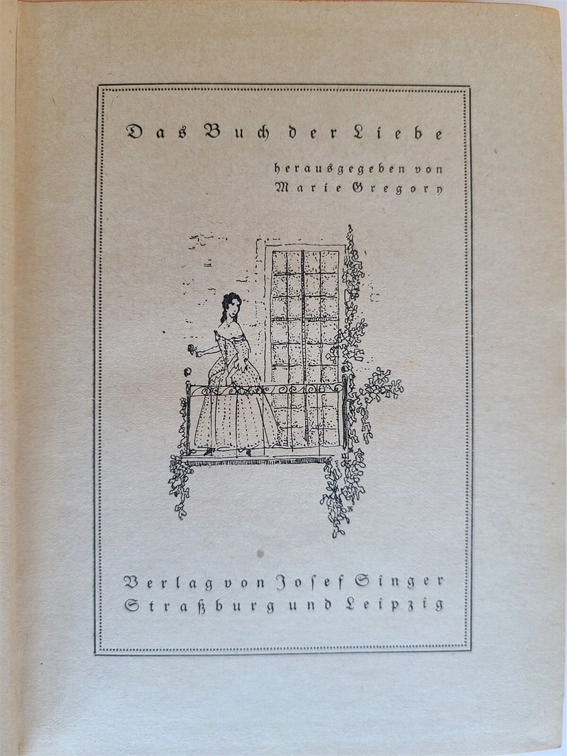 1918 BOOK of LOVE in GERMAN ILLUSTRATED antique DAS BUCH DER LIEBE (1 of 5)
