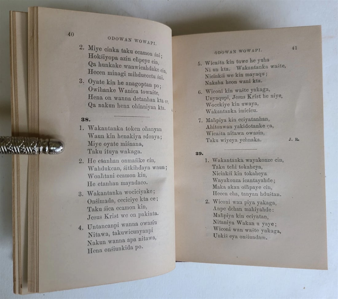 1890s BIBLE PSALMS HYMNS in DAKOTA INDIAN LANGUAGE antique AMERICANA rare - 5