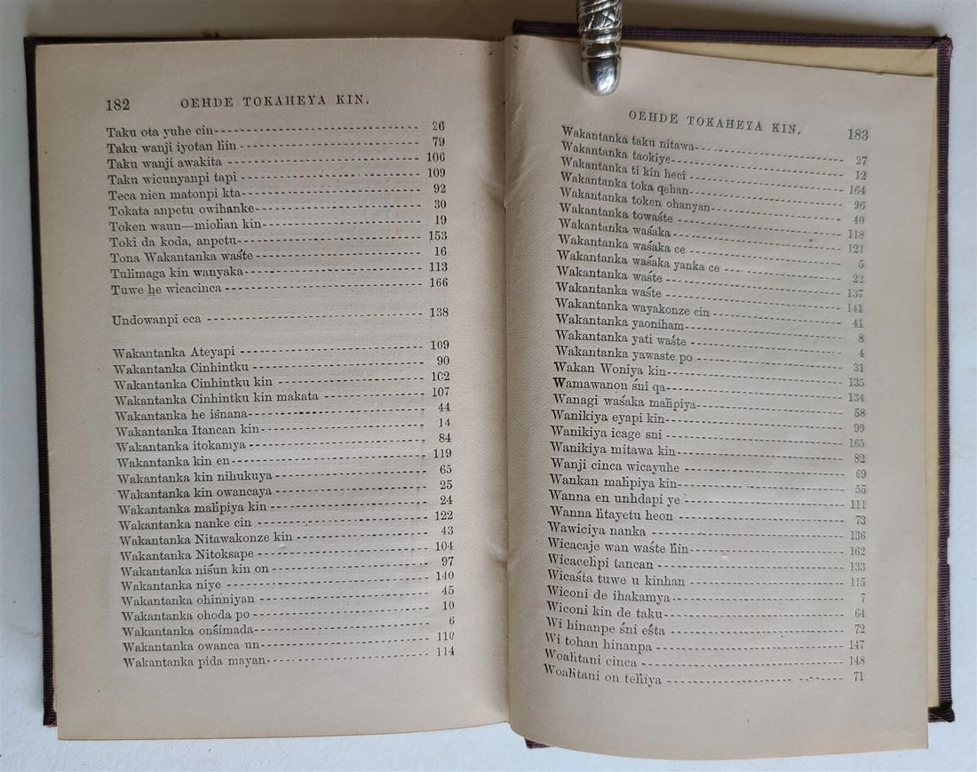 1890s BIBLE PSALMS HYMNS in DAKOTA INDIAN LANGUAGE antique AMERICANA rare - 7