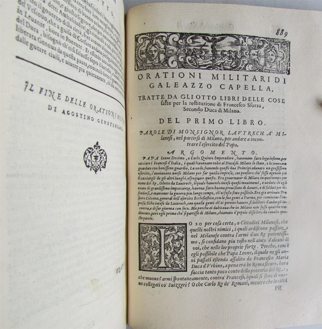 1585 MILITARY ORATIONS by Remigio Nannini in ITALIAN antique 16th CENTURY RARE - 10