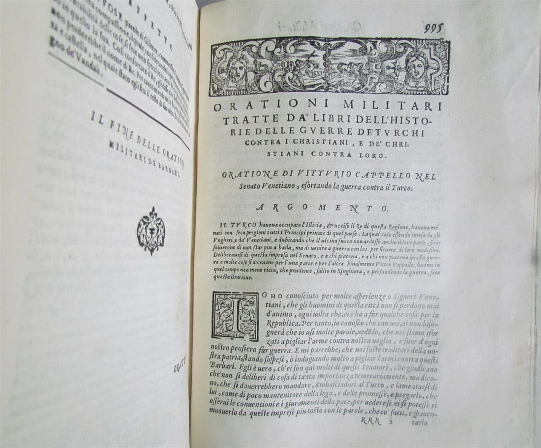 1585 MILITARY ORATIONS by Remigio Nannini in ITALIAN antique 16th CENTURY RARE - 12