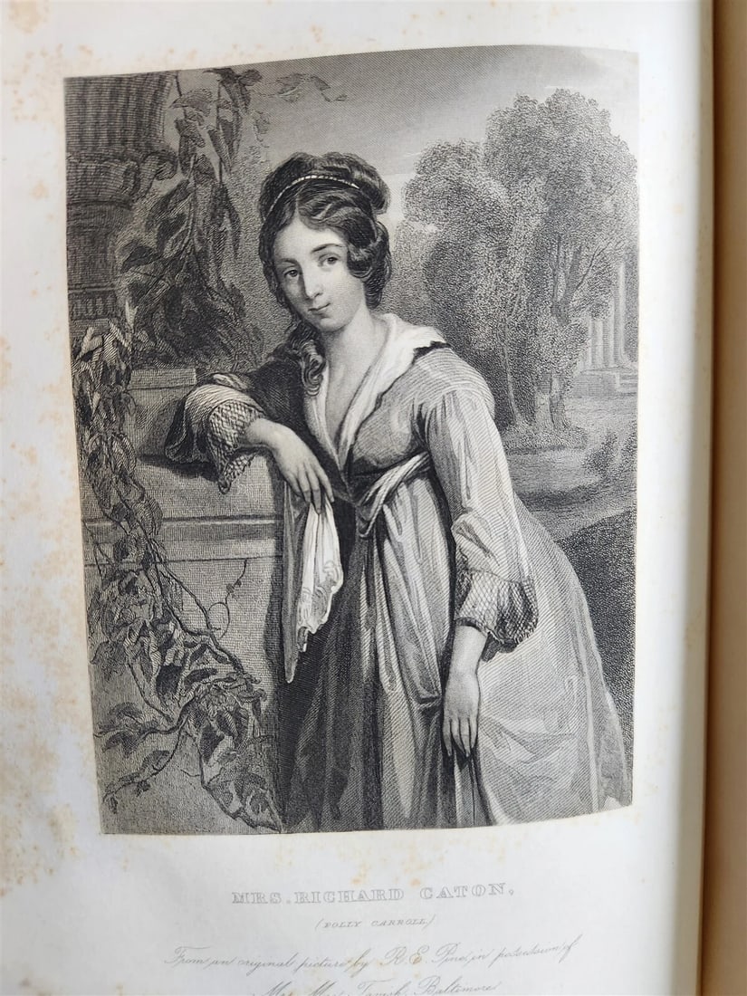 1859 REPUBLICAN COURT AMERICAN SOCIETY by R. GRISWOLD antique WOMEN PORTRAITS - 11