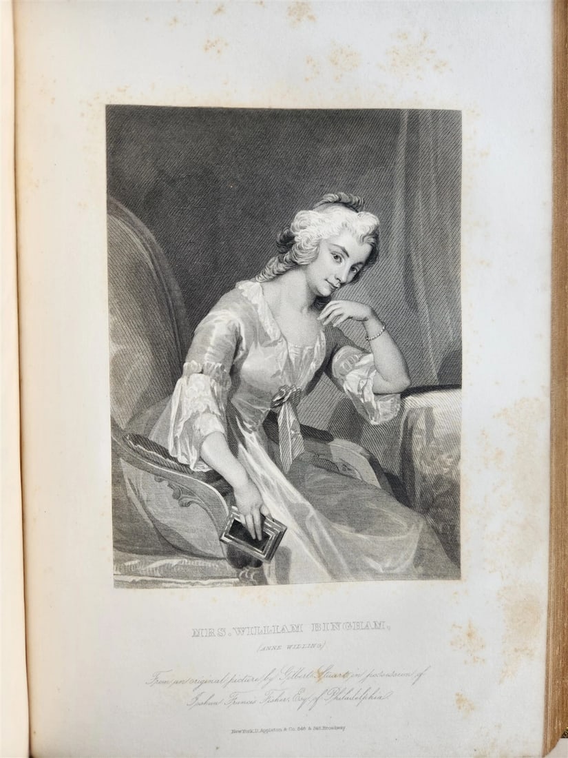 1859 REPUBLICAN COURT AMERICAN SOCIETY by R. GRISWOLD antique WOMEN PORTRAITS - 7