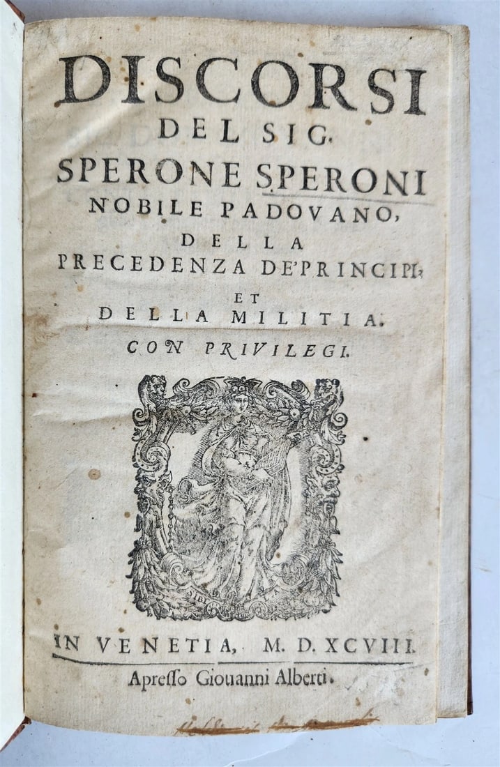 1598 DISCORSI by S. SPERONI antique 16th CENTURY in ITALIAN - 2