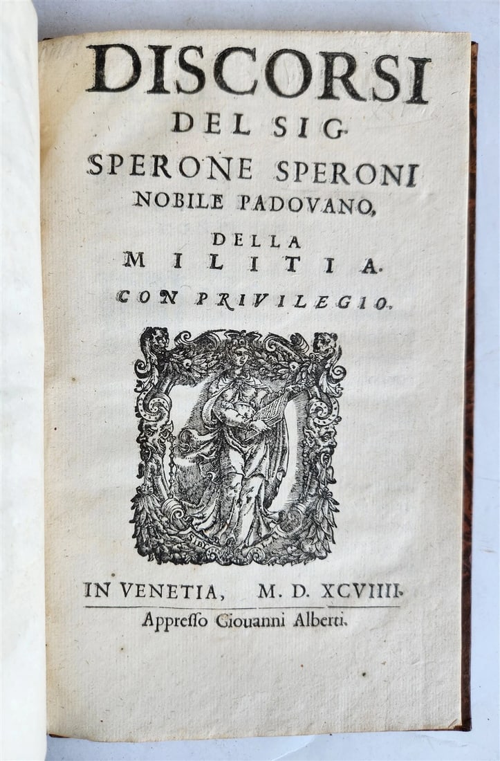 1598 DISCORSI by S. SPERONI antique 16th CENTURY in ITALIAN - 3