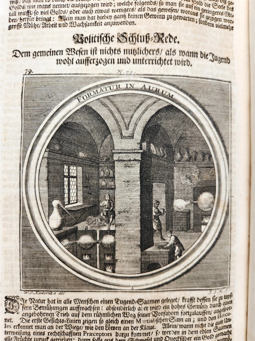 1712 METEOROLOGIA illustrated w/ 83 ENGRAVINGS antique in GERMAN VELLUM FOLIO - 10