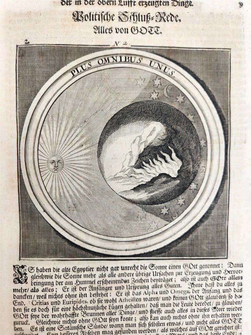 1712 METEOROLOGIA illustrated w/ 83 ENGRAVINGS antique in GERMAN VELLUM FOLIO - 5