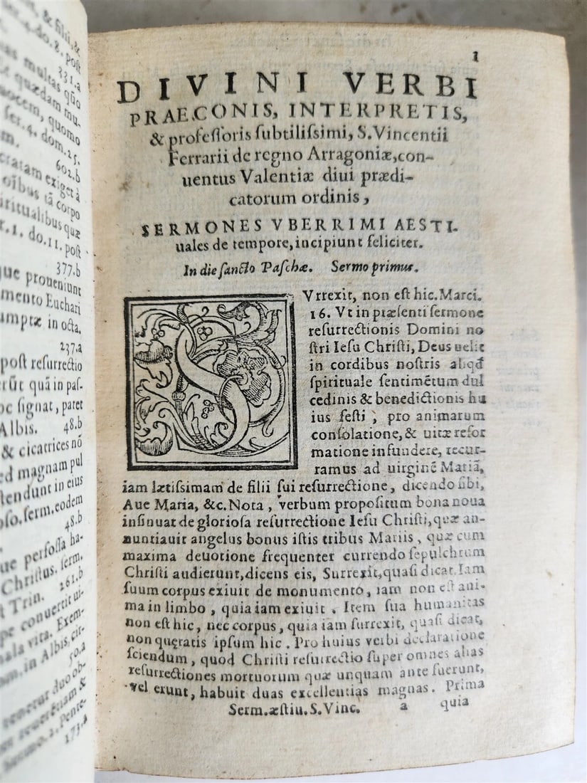 1573 SERMONS by San Vincenzo Ferrreri 2 VOLUMES antique 16th CENTURY in LATIN - 5