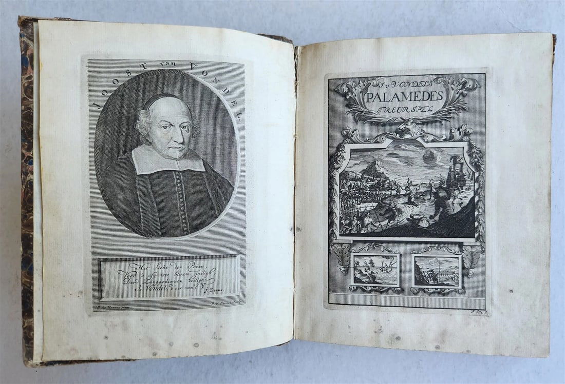 1736 POETRY in DUTCH PALAMEDES antique ILLUSTRATED (1 of 14)