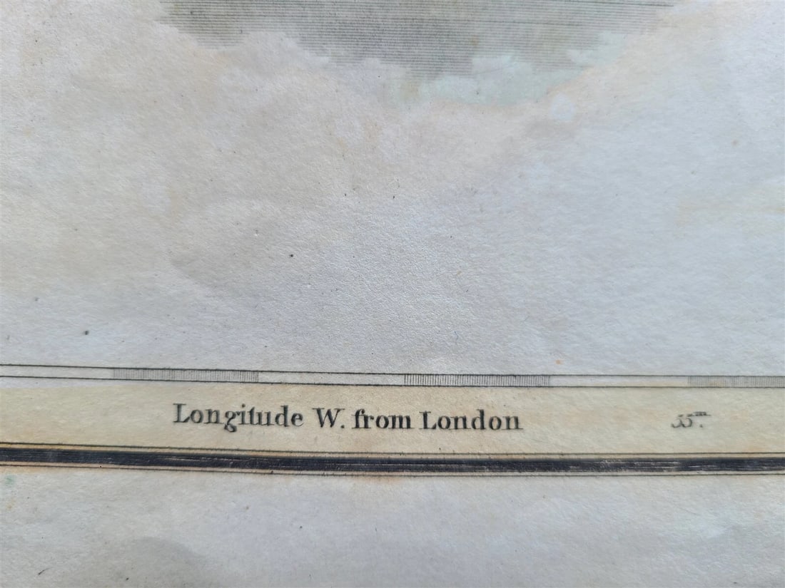 1814 MAP of WEST INDIA ISLANDS Carribean ST. VINCENT & BARBADOS antique 21 x 28" - 4