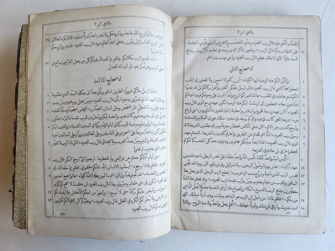 1890s BIBLE in ARABIC LANGUAGE antique OLD TESTAMENT - 13