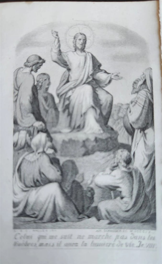 1879 PRAYER BOOK in FRENCH antique METAL DECORATED BINDING - PAROISSIEN ROMAIN - 8