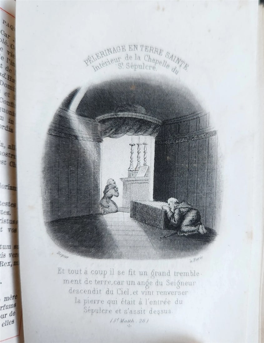 1879 PRAYER BOOK in FRENCH antique METAL DECORATED BINDING - PAROISSIEN ROMAIN - 9