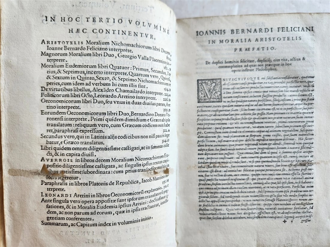 1562 ARISTOTLE STAGIRITAE COMMENTARIES by IBN RUSHD antique 16 century VELLUM - 11