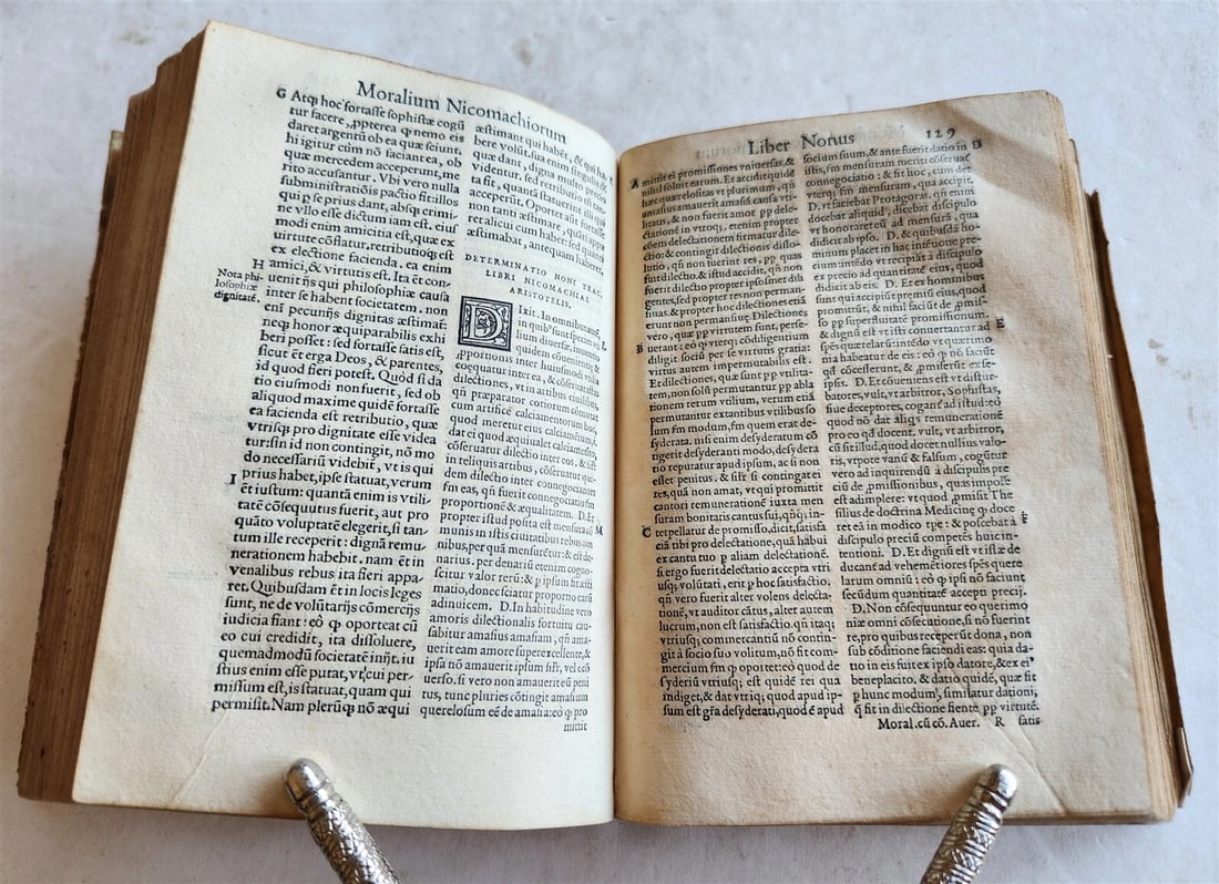 1562 ARISTOTLE STAGIRITAE COMMENTARIES by IBN RUSHD antique 16 century VELLUM - 8