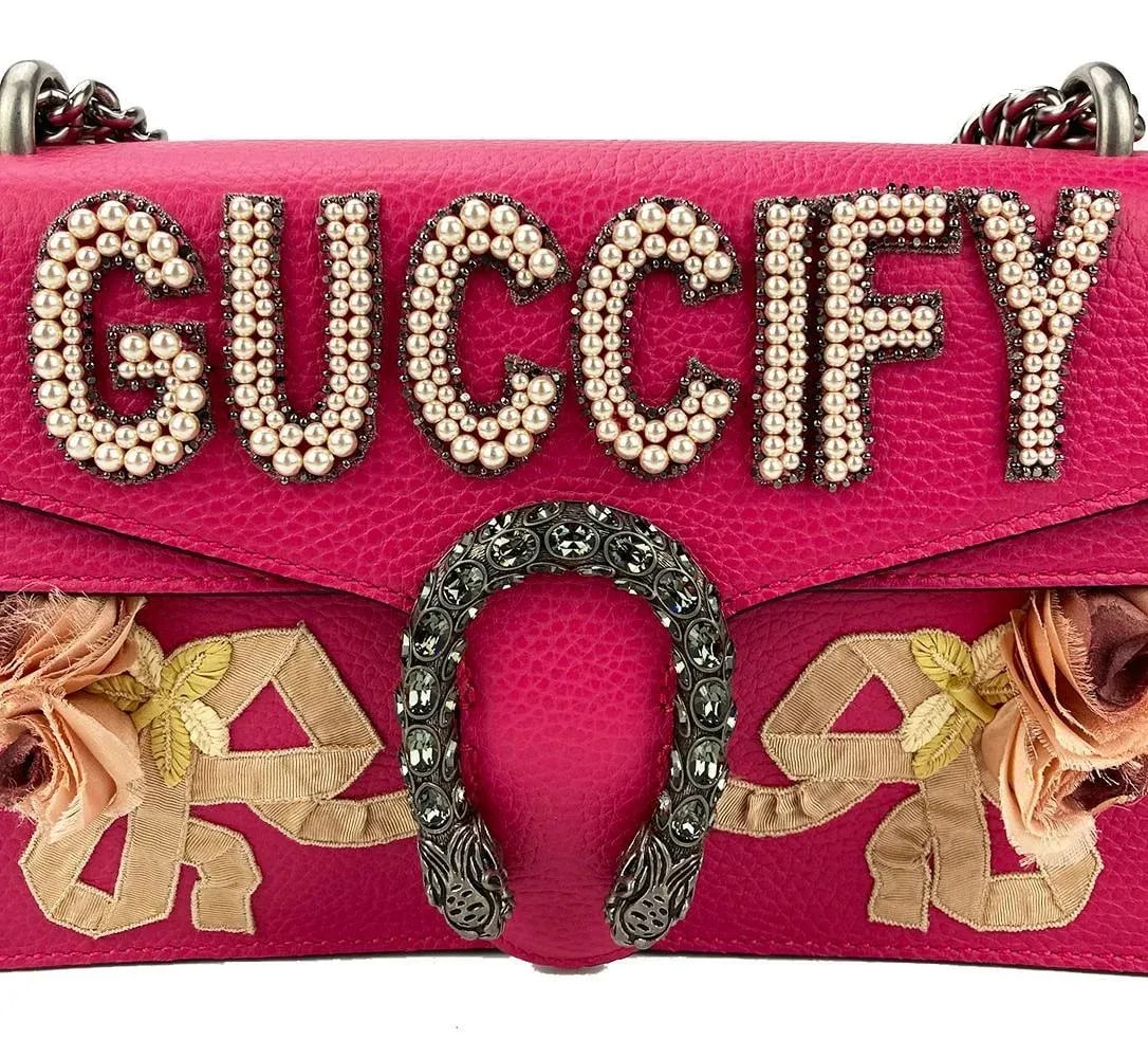 Gucci Dionysus Pink Guccify Small Handbag NWOT - 7
