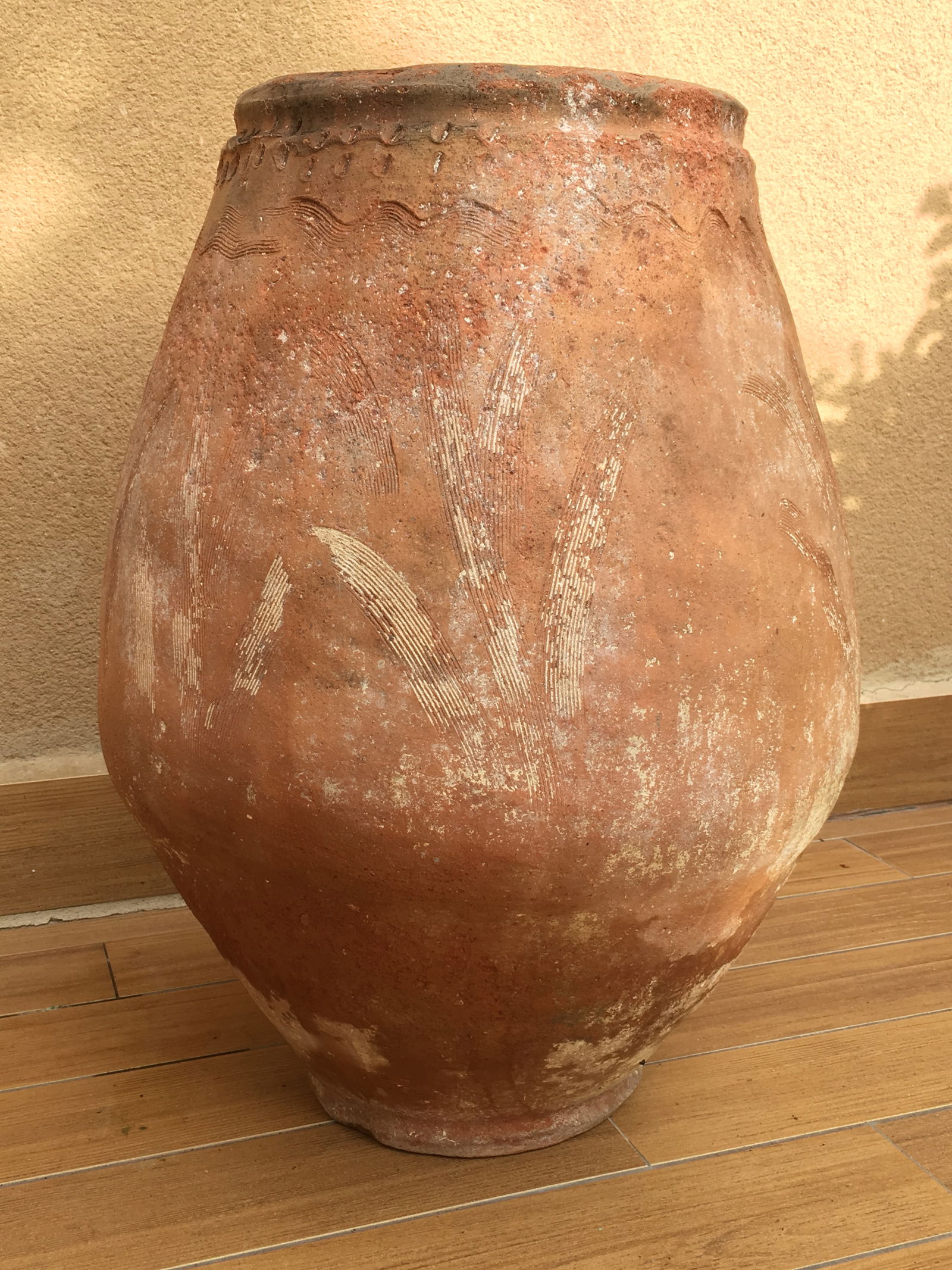 18th Century Large Terracotta Hand Carved French Biot Pot - 11