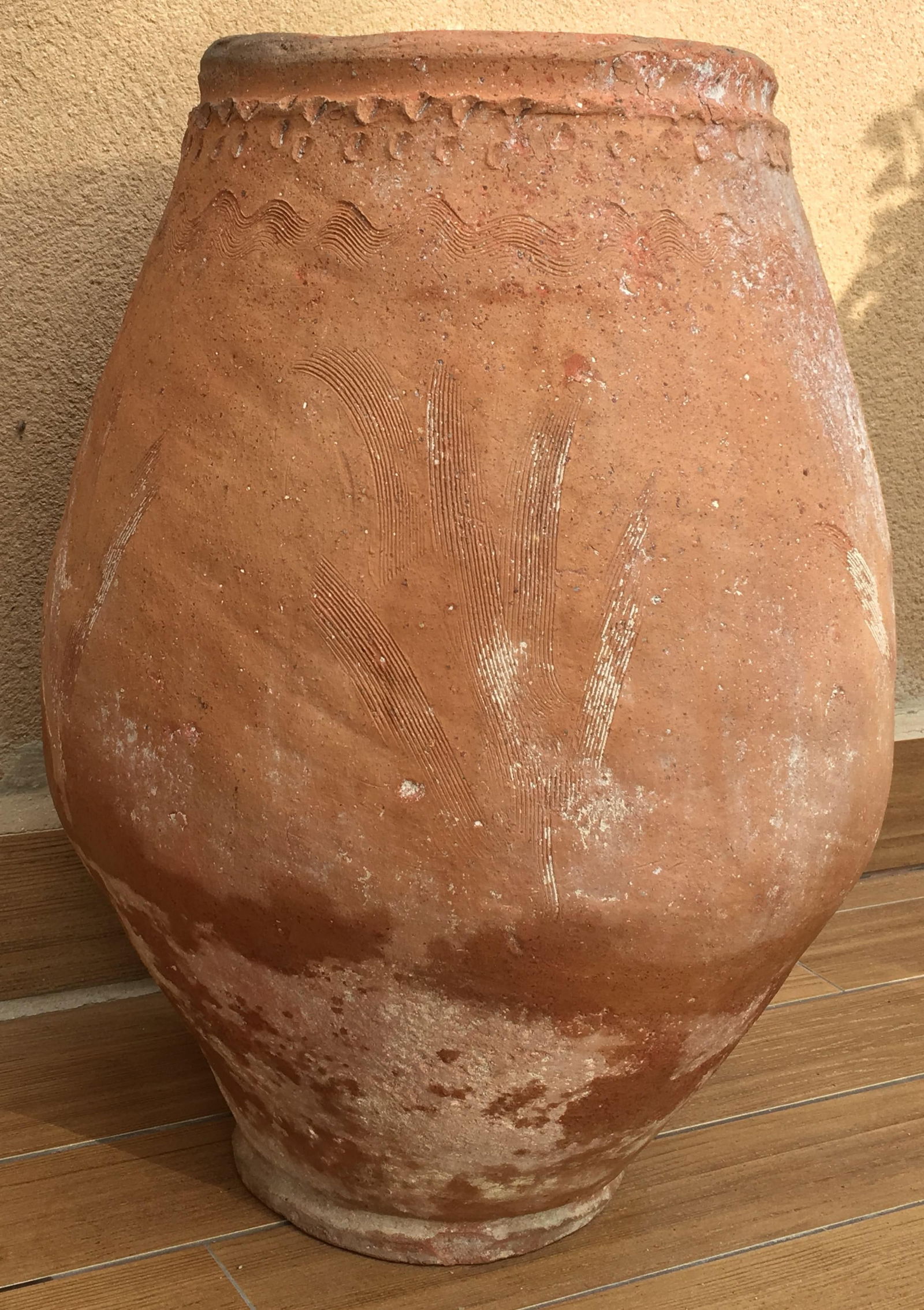 18th Century Large Terracotta Hand Carved French Biot Pot - 4