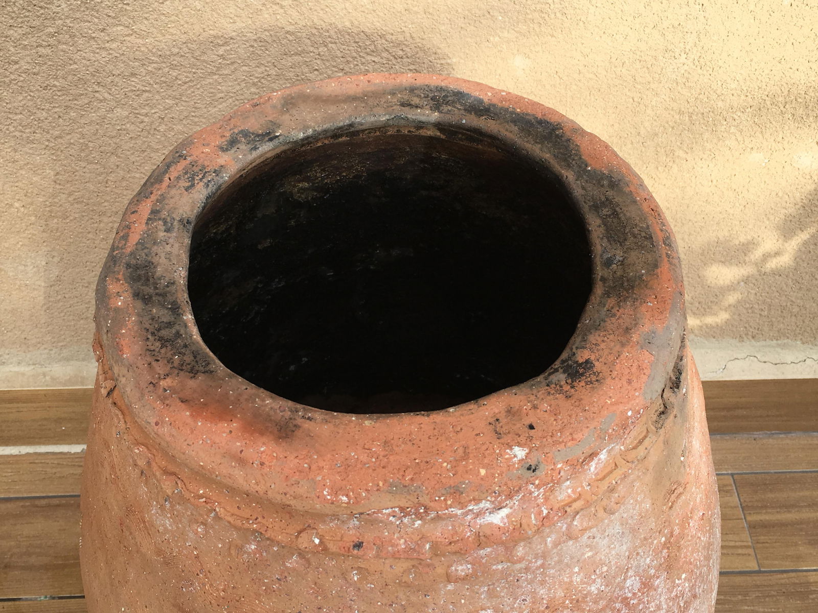 18th Century Large Terracotta Hand Carved French Biot Pot - 7