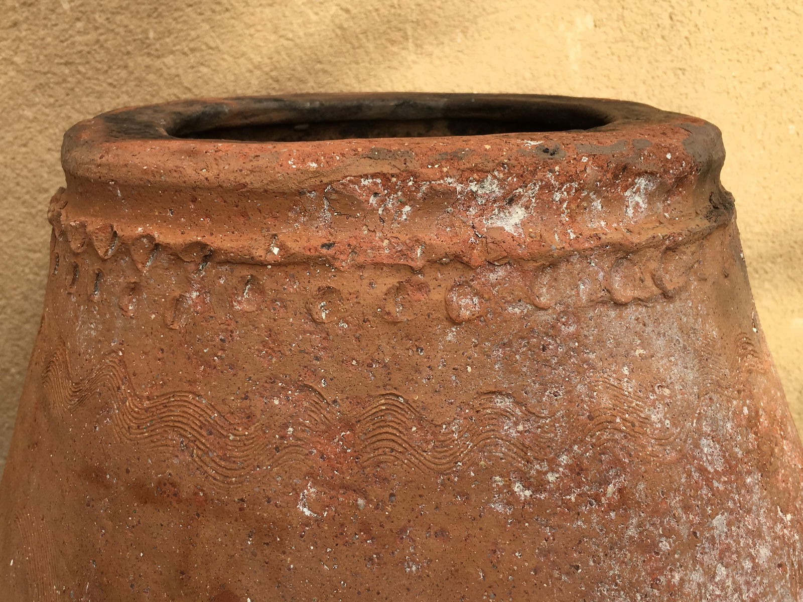 18th Century Large Terracotta Hand Carved French Biot Pot - 8