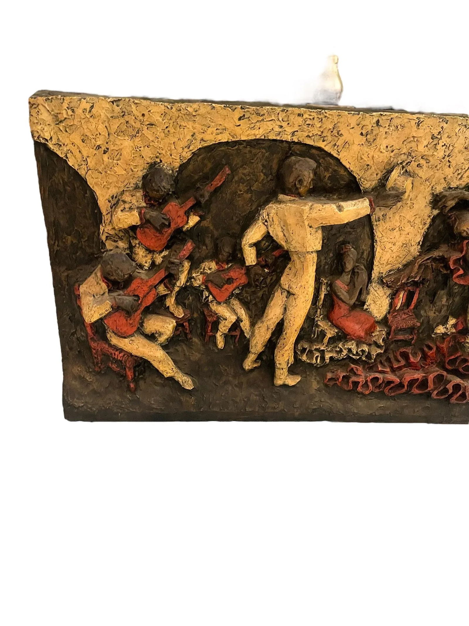 Vintage Mid Century Modern J. Segura Fiberglass Spanish Renaissance Revival Wall Art Sculpture. - 3