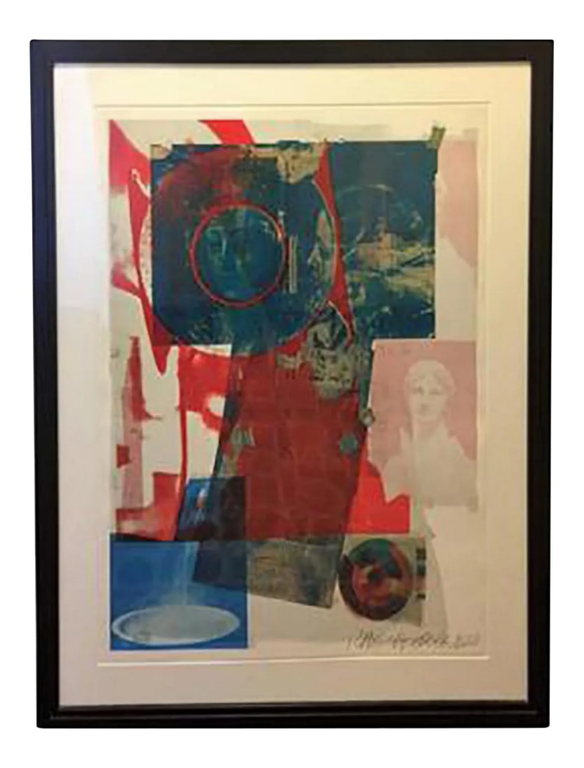 1968 Robert Rauschenberg Pencil Signed Color Lithograph (1 of 9)
