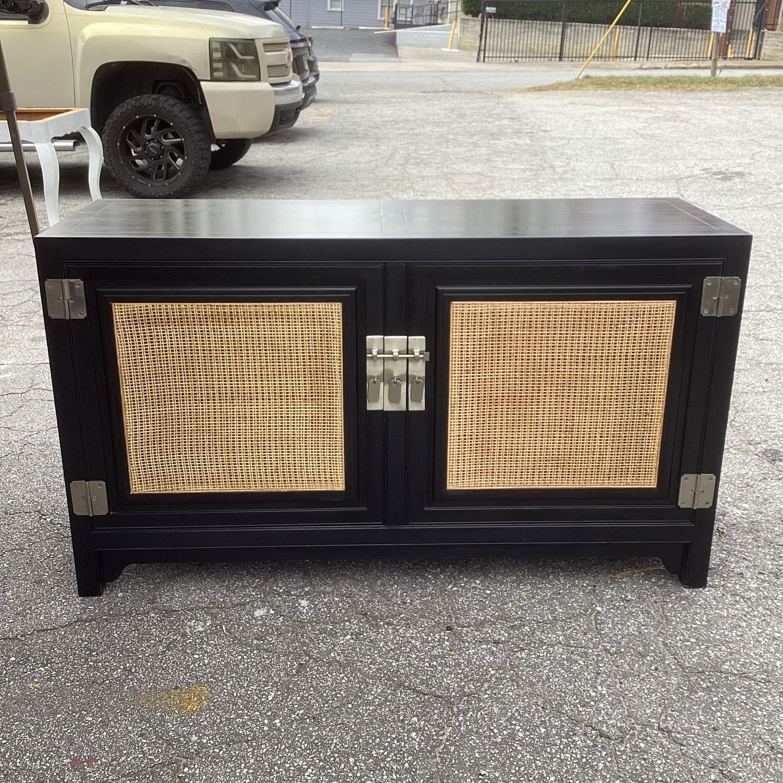 Michael Taylor Far East Collection for Baker Ebonized Sideboard Entertainment Center - 12