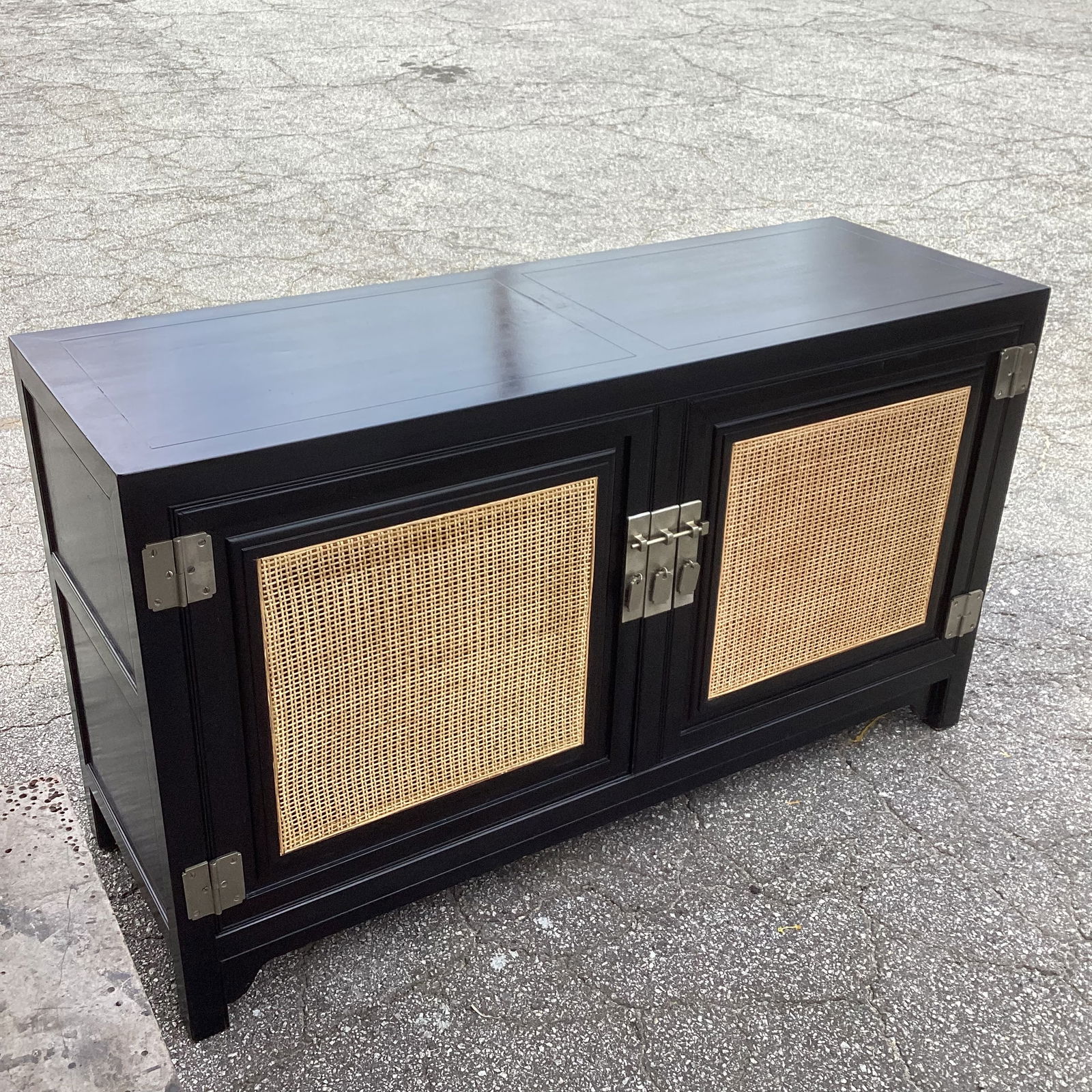 Michael Taylor Far East Collection for Baker Ebonized Sideboard Entertainment Center - 2
