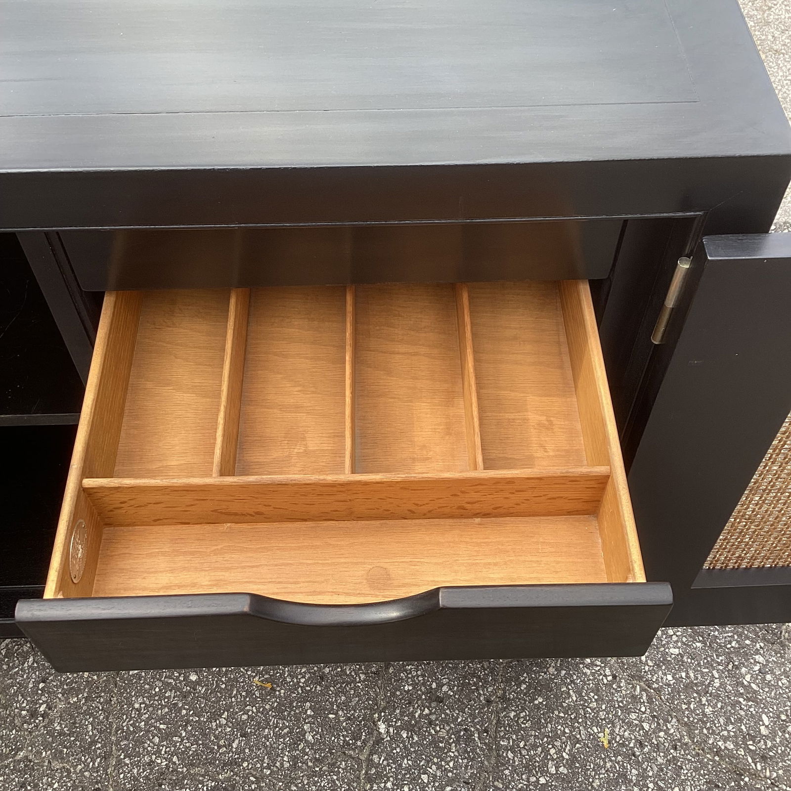 Michael Taylor Far East Collection for Baker Ebonized Sideboard Entertainment Center - 4