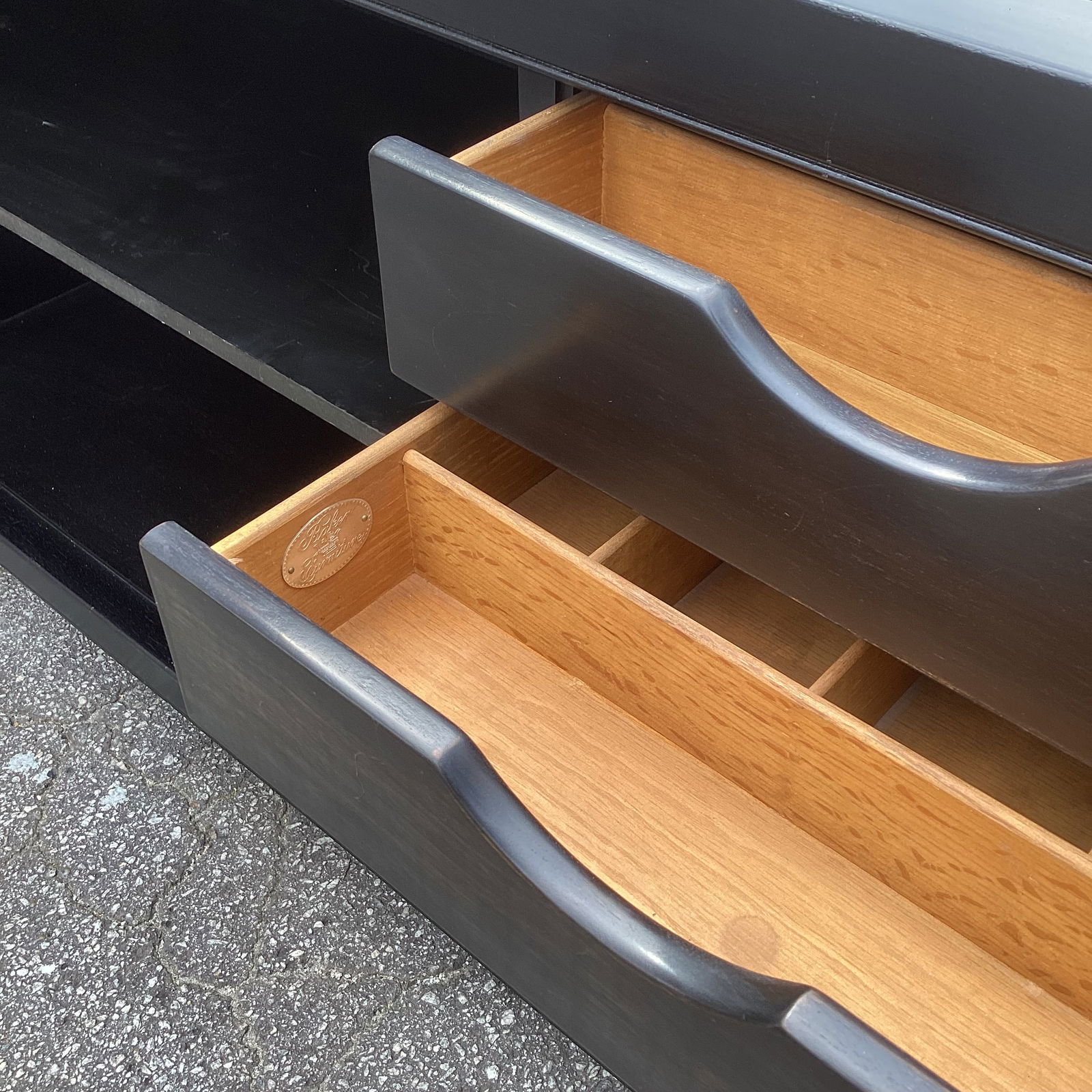 Michael Taylor Far East Collection for Baker Ebonized Sideboard Entertainment Center - 7