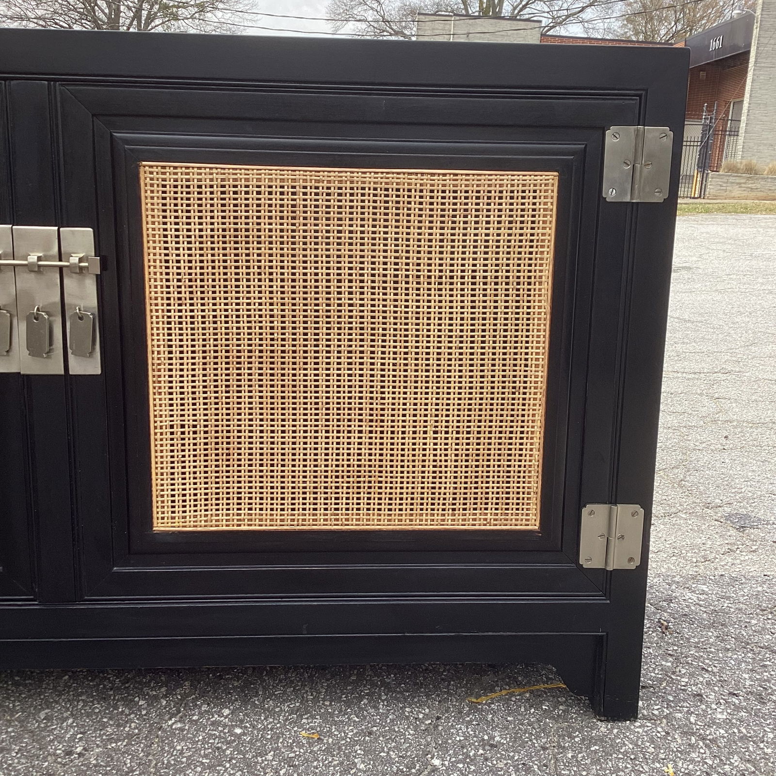 Michael Taylor Far East Collection for Baker Ebonized Sideboard Entertainment Center - 9