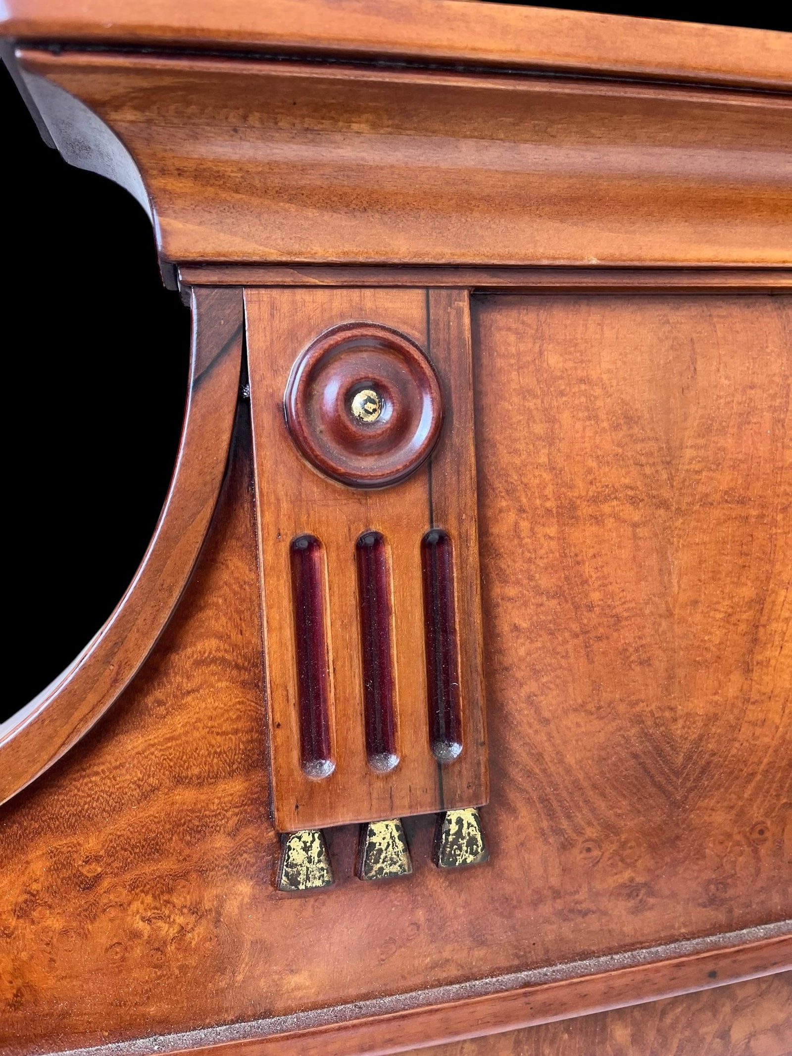 French Empire Style Ormolu Mounted Mahogany Rectangular Mirror Circa 1960 - 7