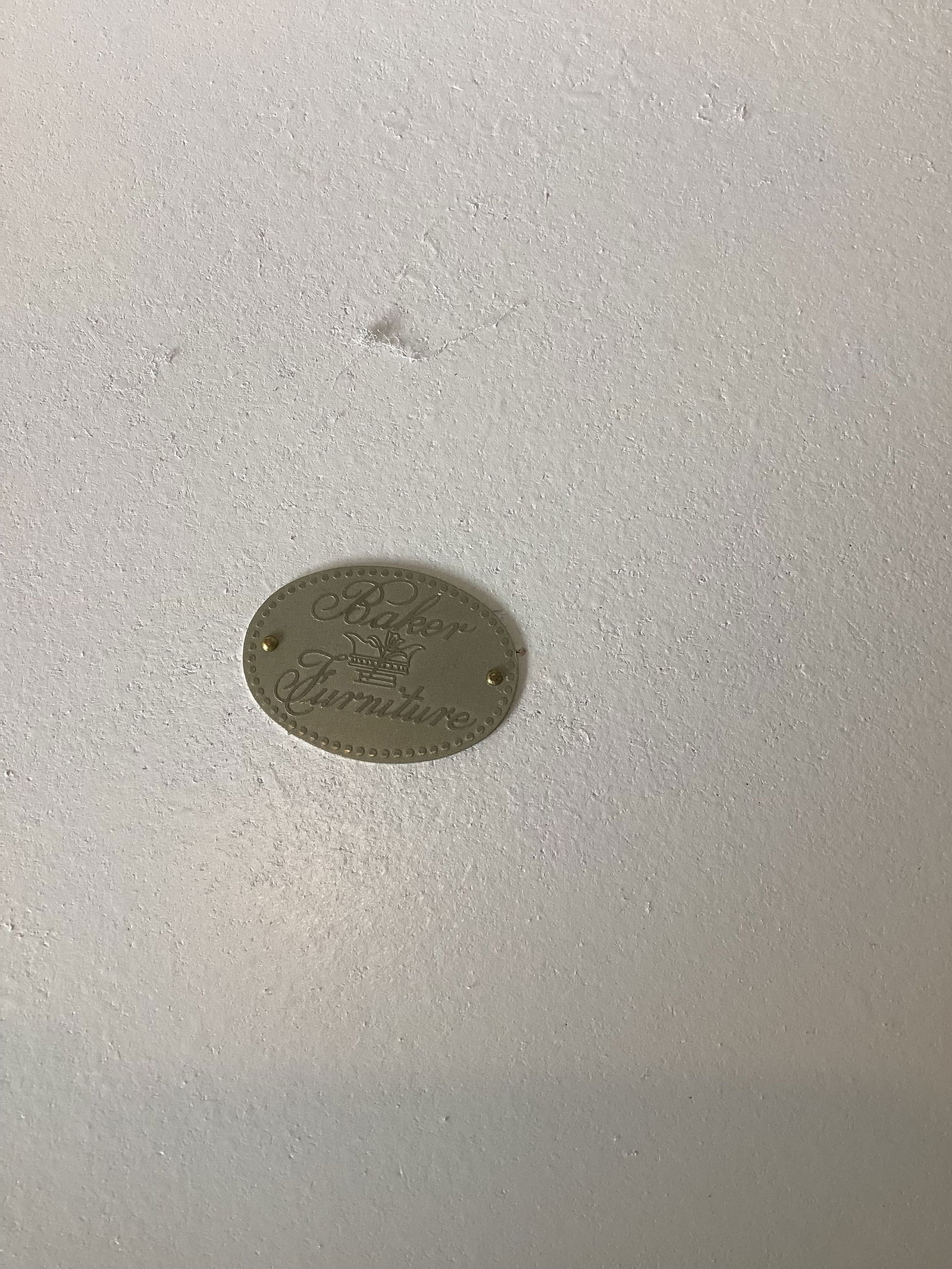 1970s Restored Baker Furniture Company Raffia Wrapped Console in Pearl White - 3