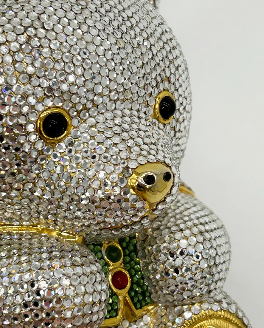 Judith Leiber Swarovski Crystal Spencer Bear Minaudiere - 12