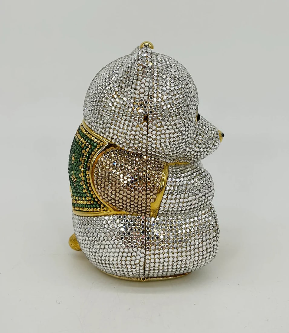 Judith Leiber Swarovski Crystal Spencer Bear Minaudiere - 6