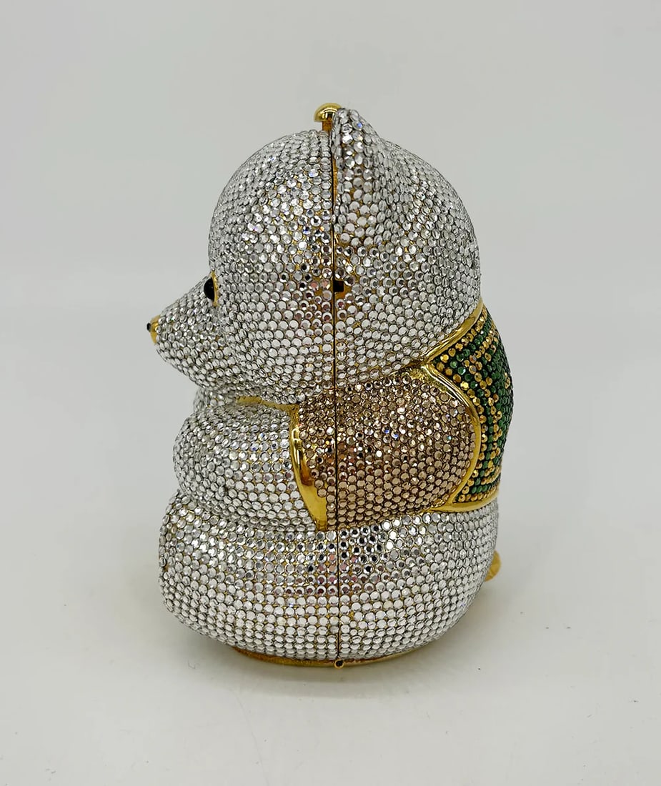 Judith Leiber Swarovski Crystal Spencer Bear Minaudiere - 8