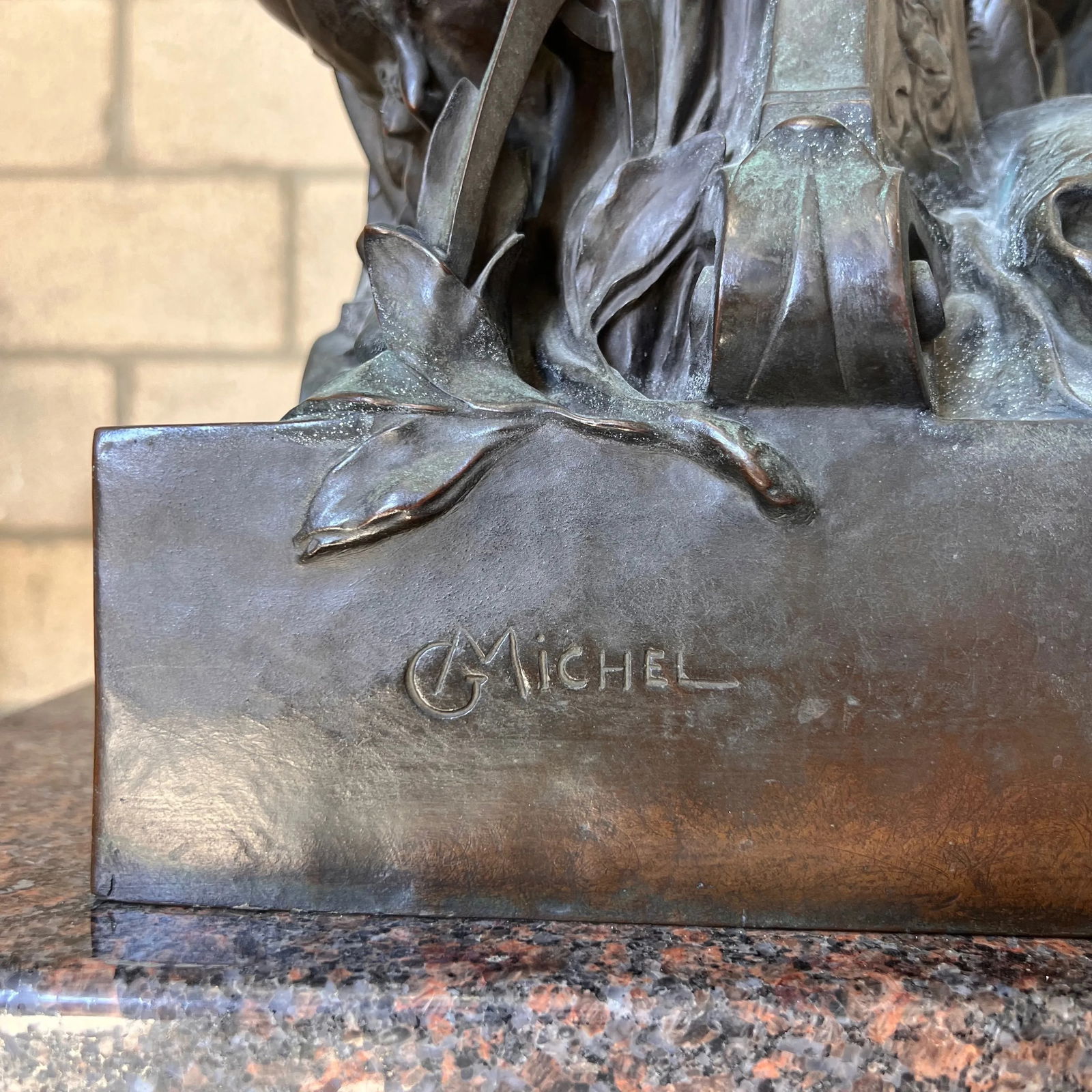French Bronze With Original Gallery Pedestal by Gustav Frédéric Michel, 1896 - 15