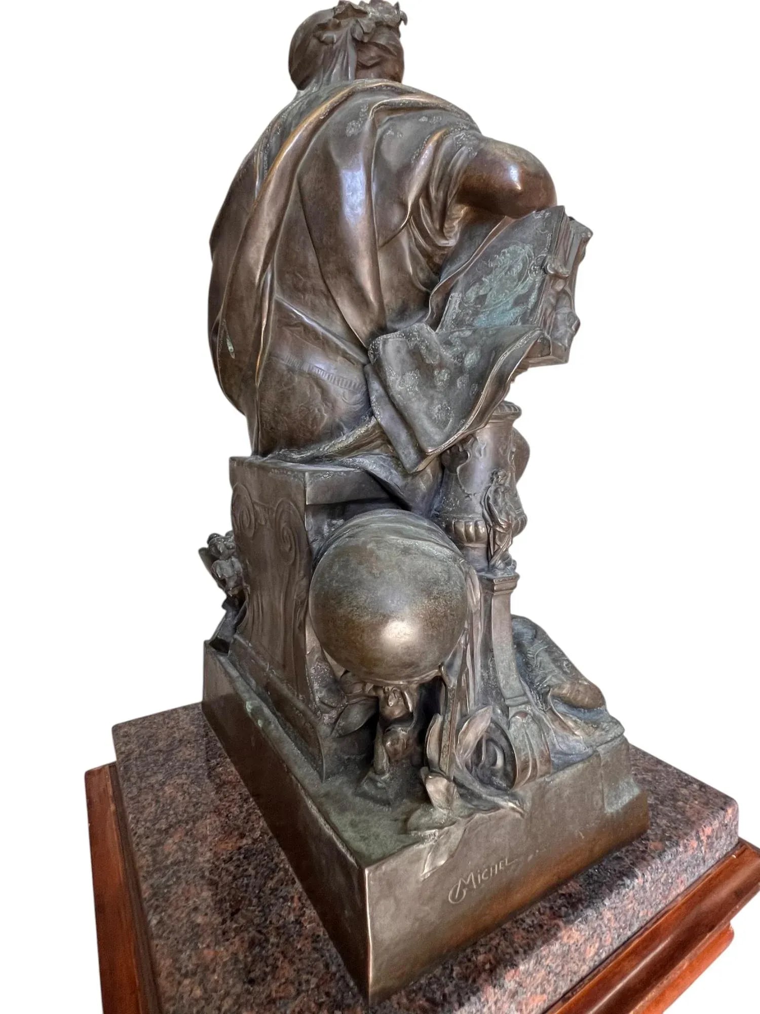 French Bronze With Original Gallery Pedestal by Gustav Frédéric Michel, 1896 - 18
