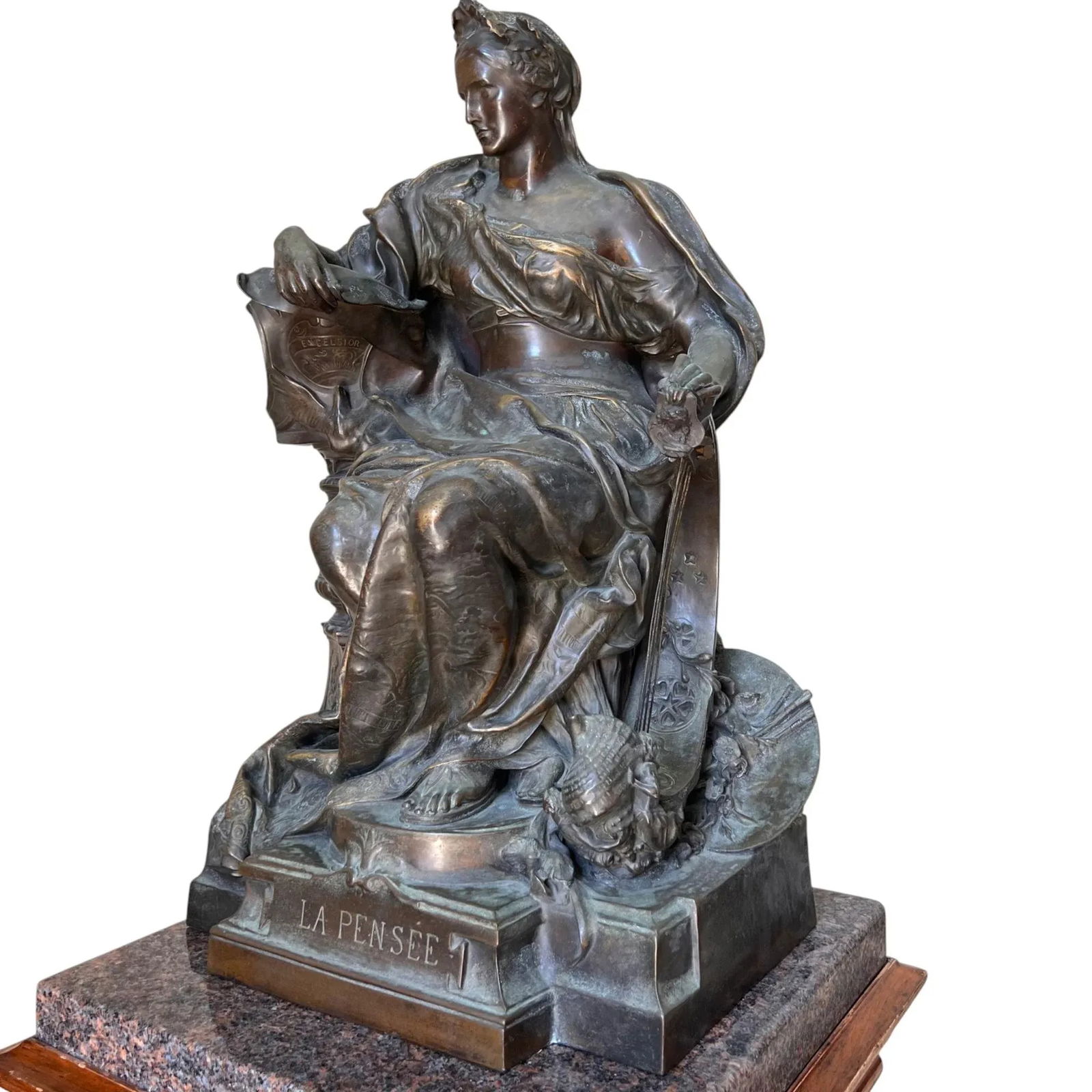 French Bronze With Original Gallery Pedestal by Gustav Frédéric Michel, 1896 - 2