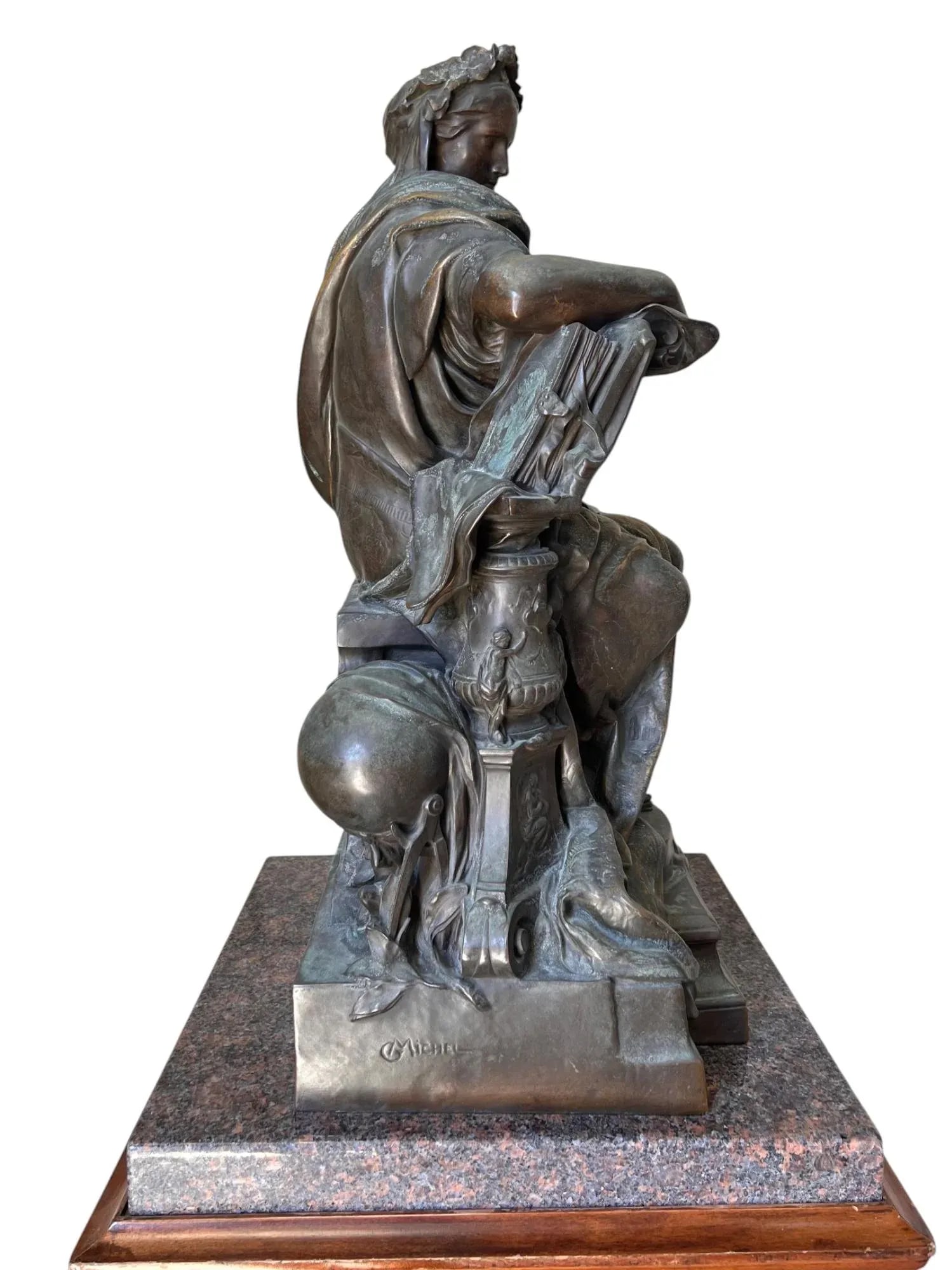 French Bronze With Original Gallery Pedestal by Gustav Frédéric Michel, 1896 - 9