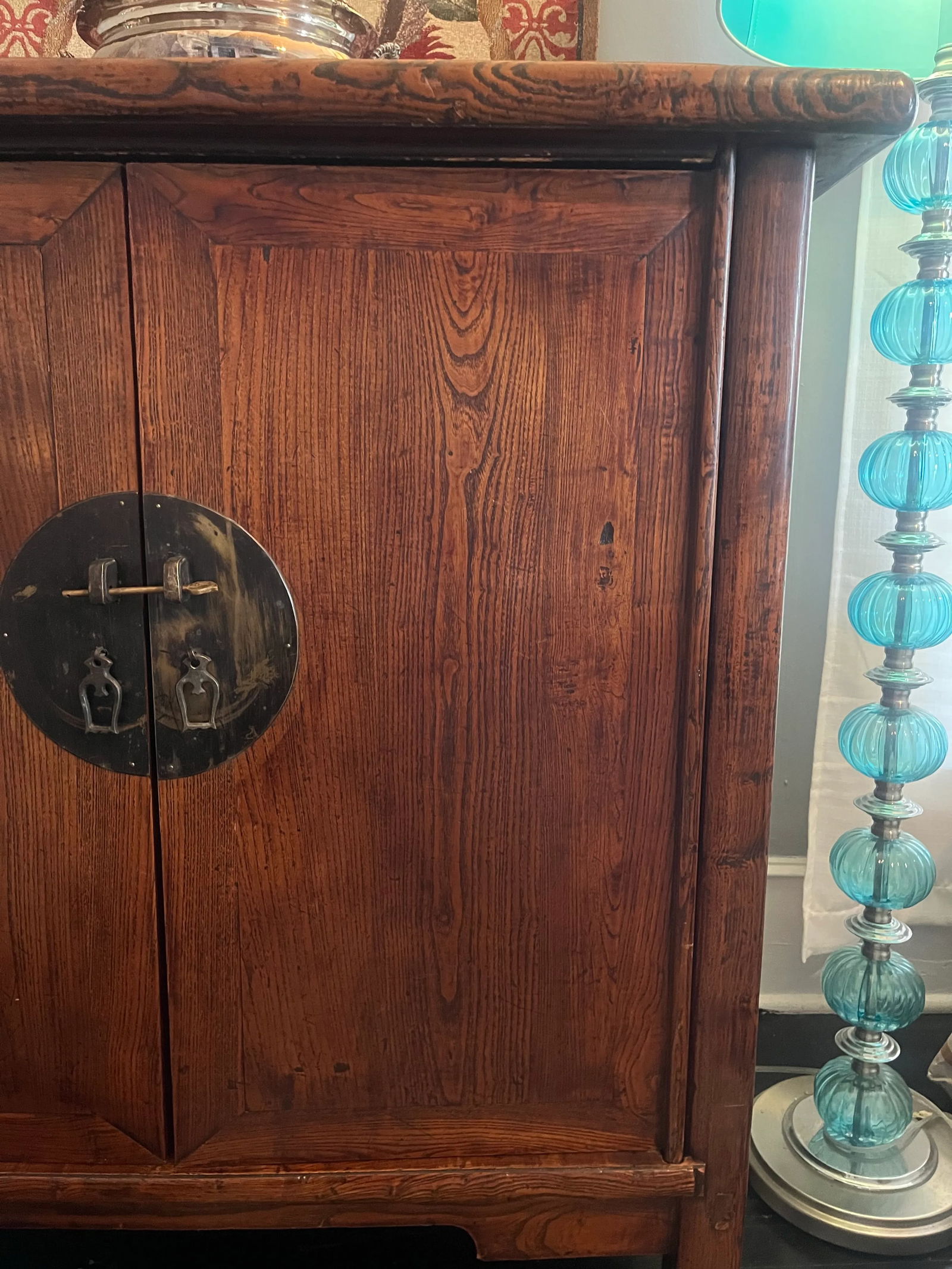 Late 19th Century Qing Elm "Wedding Cabinet" - 8