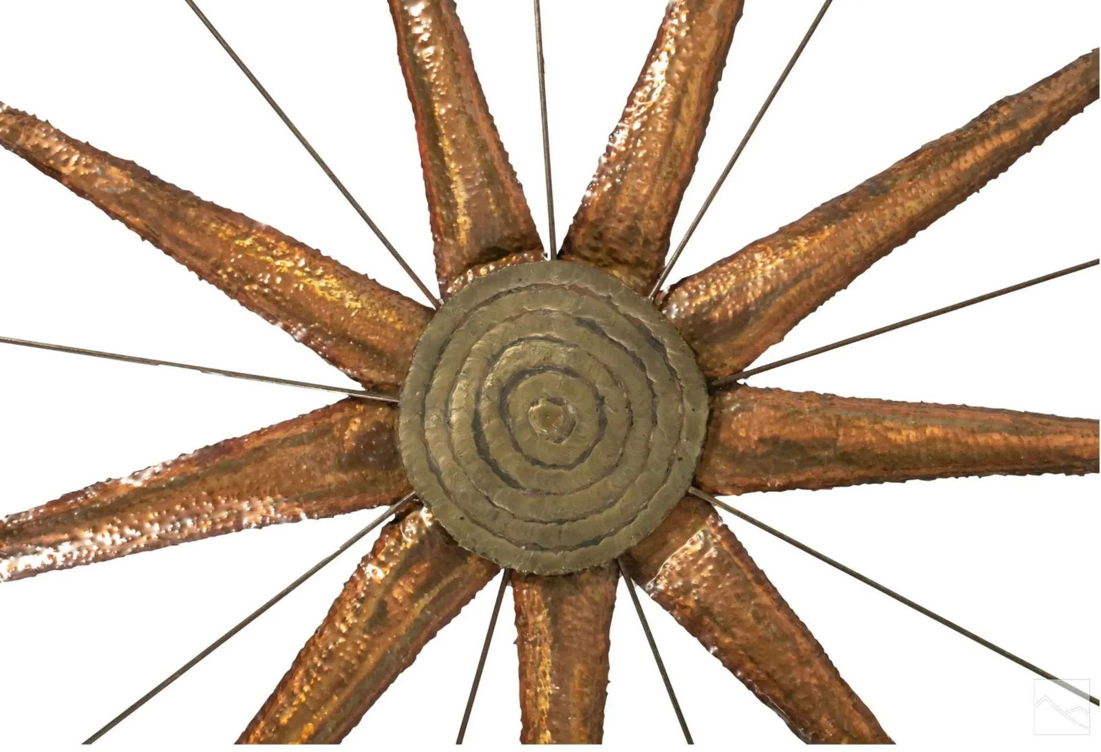 Giant 1960s Metal Sunburst Wall Sculpture - 3