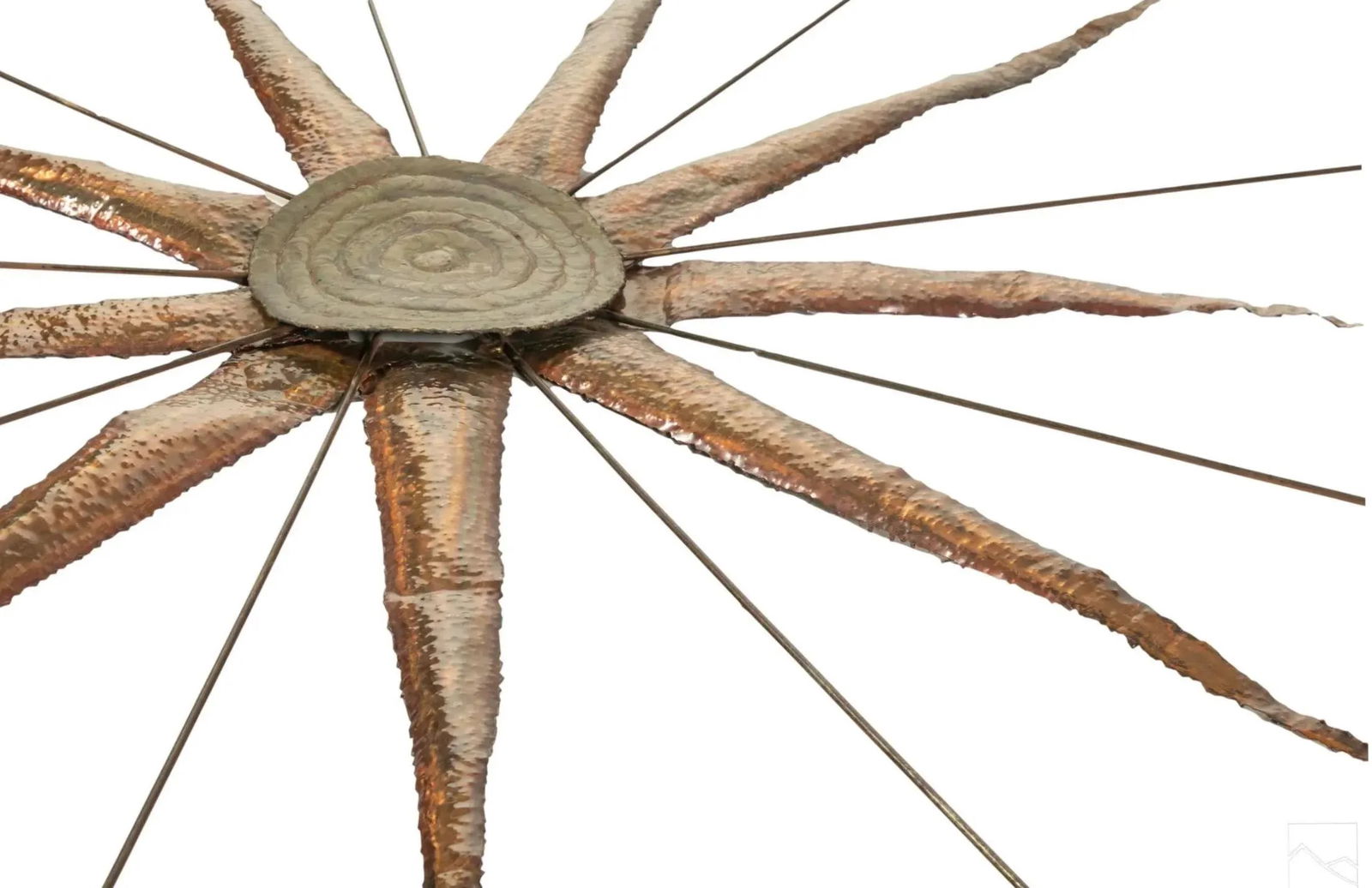 Giant 1960s Metal Sunburst Wall Sculpture - 7