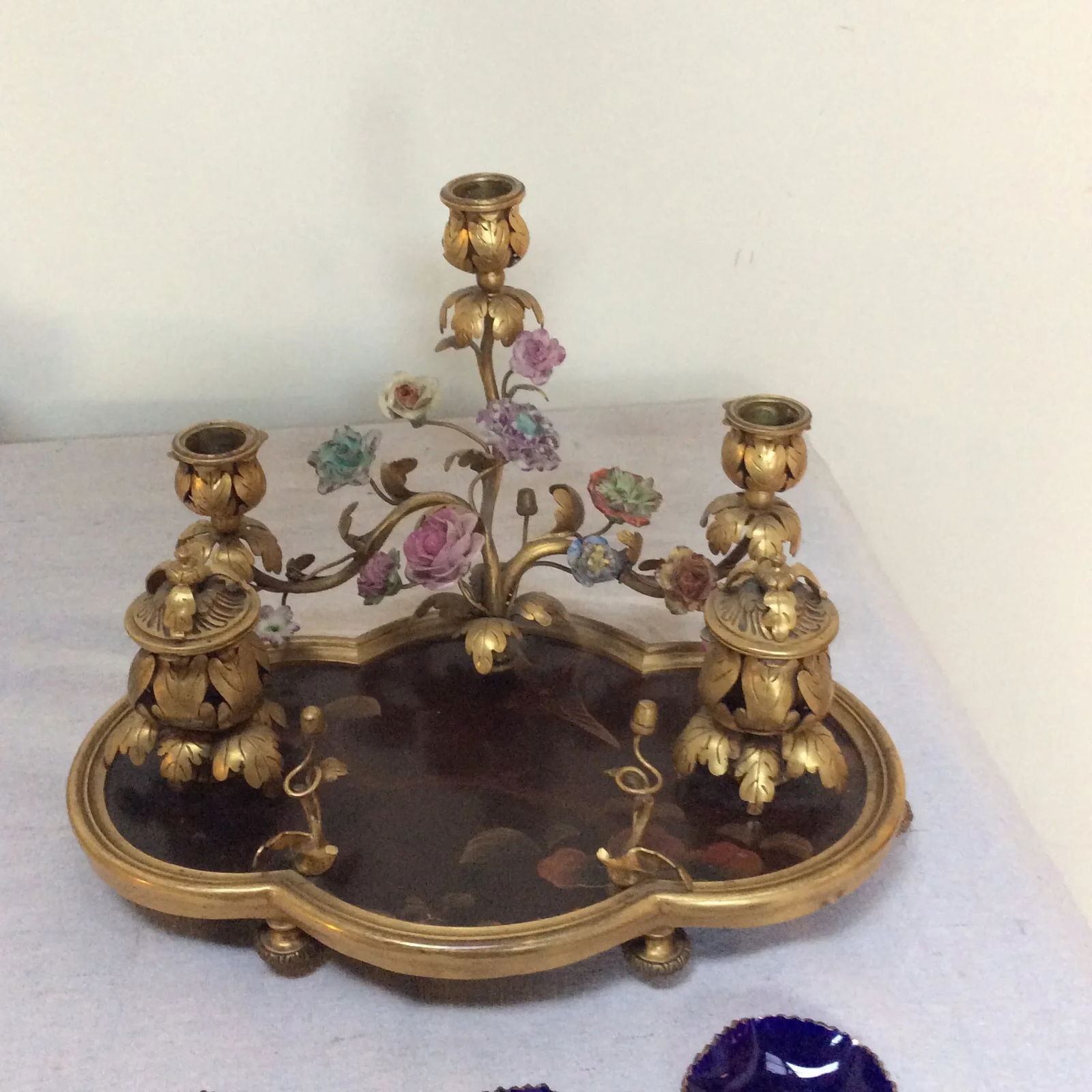 Late 19th Century French Lacquer & Bronze Encrier Inkwell - 2