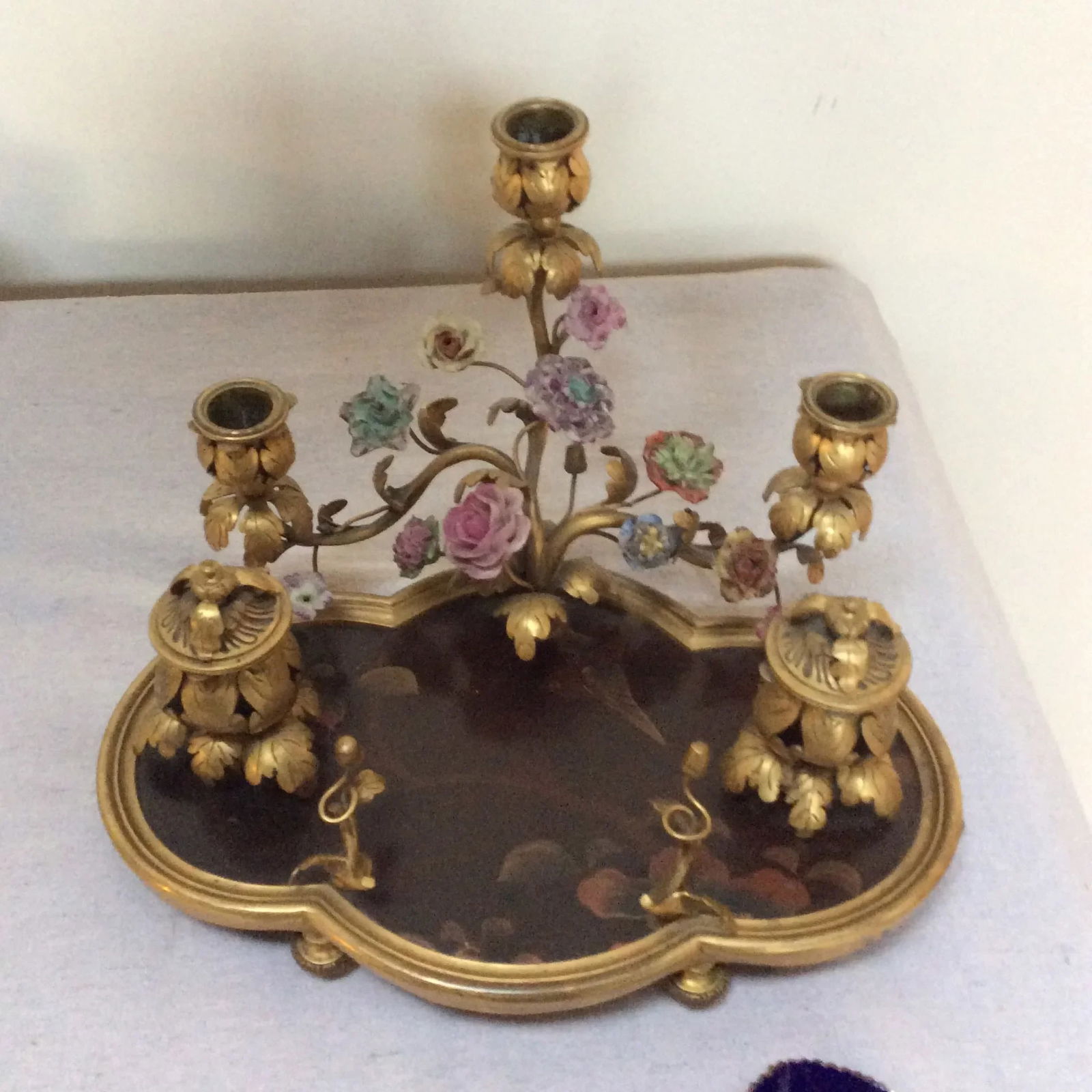 Late 19th Century French Lacquer & Bronze Encrier Inkwell - 7
