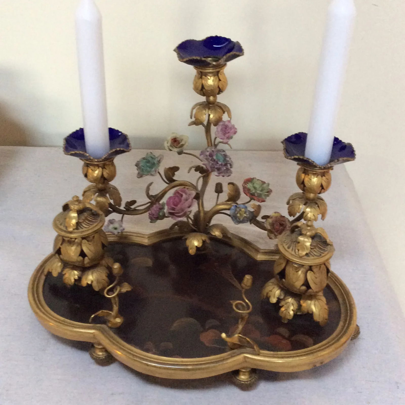Late 19th Century French Lacquer & Bronze Encrier Inkwell - 8