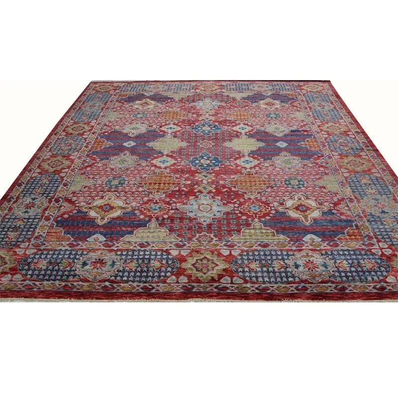 Handwoven Mamlouk Style Area Rug 12'4"³ X 15'1"³ - 2