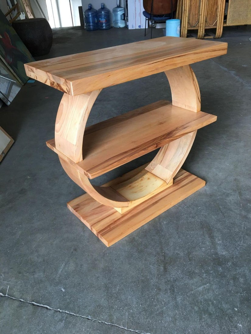 1920s Art Deco Geometreic "Ring" Maple Side Table - 10