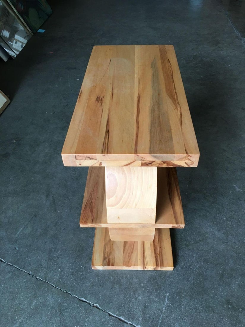 1920s Art Deco Geometreic "Ring" Maple Side Table - 12