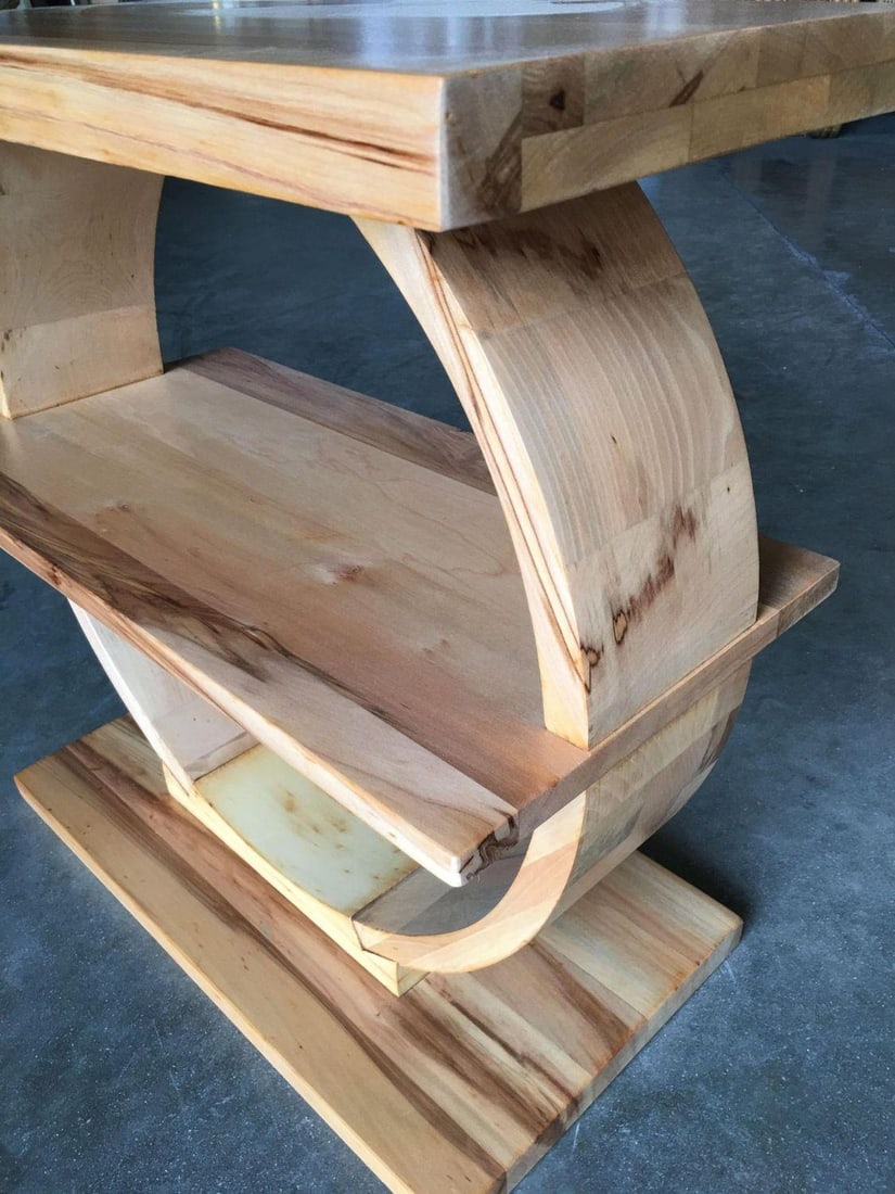 1920s Art Deco Geometreic "Ring" Maple Side Table - 20